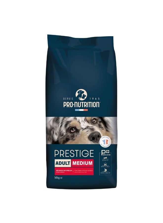 Pro Nutrition Prestige Dog Adult Medium 14kg | High-Protein Dry Dog Food for Balanced Nutrition, Healthy Skin & Coat, Immunity & Digestive Support - Image 1